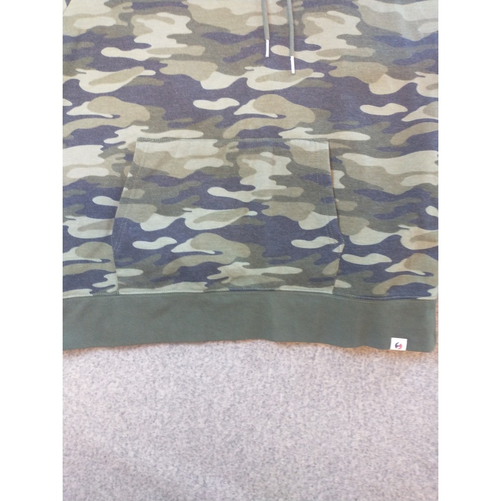 Strongside Mens Camo Fleece Hoodie Sweatshirt Green Camouflage Pullover  2XL - Picture 7 of 10